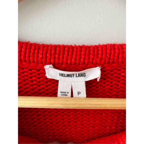 Helmut Lang Red Wool Sweater - Picture 4 of 5